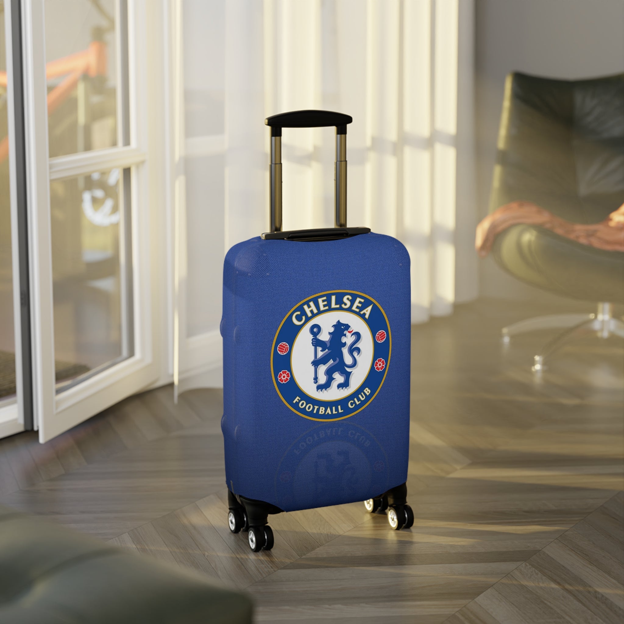 Chelsea Football Club Luggage Cover — Blue Crest Travel Protector