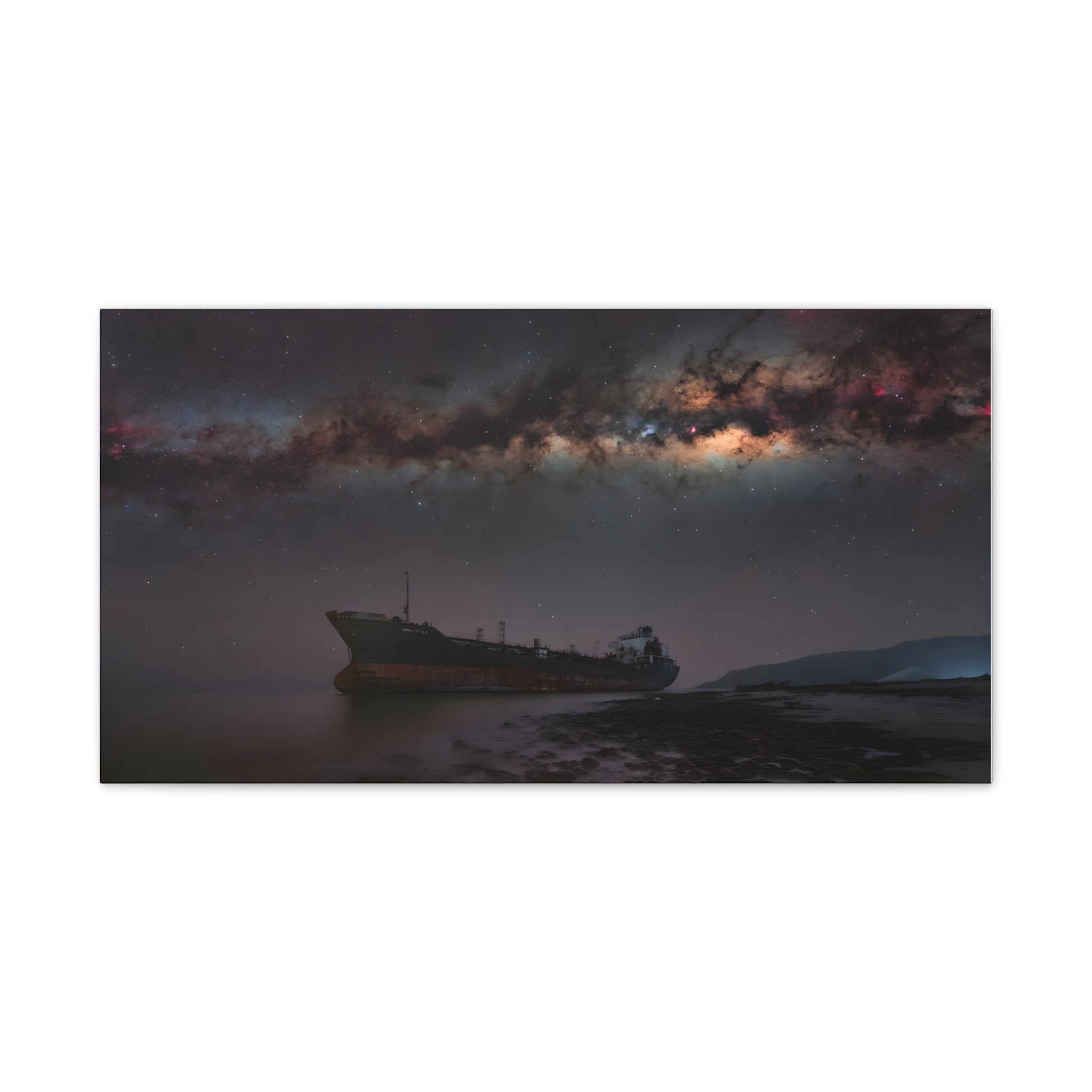 Starry Shipwreck Canvas Print