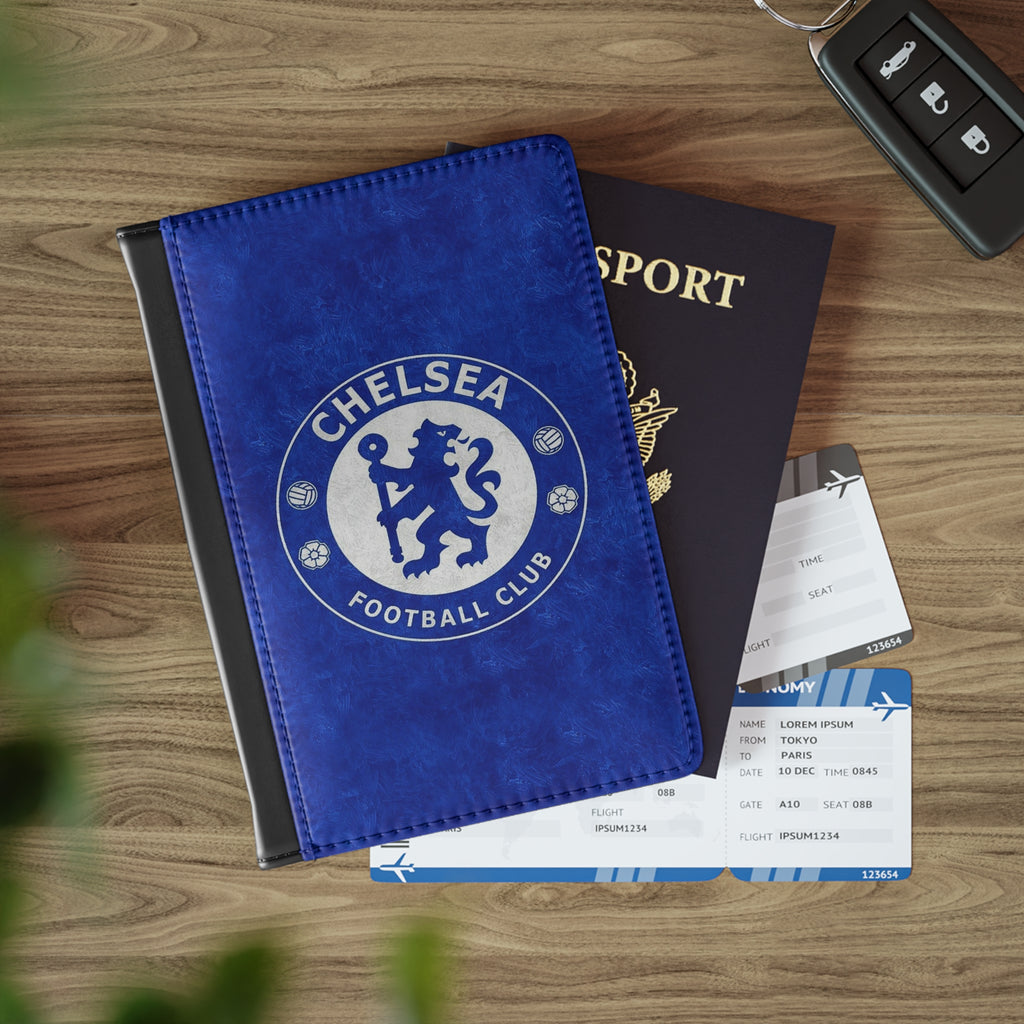 Passport Cover - Chelsea Football Club Blue Logo Travel Wallet